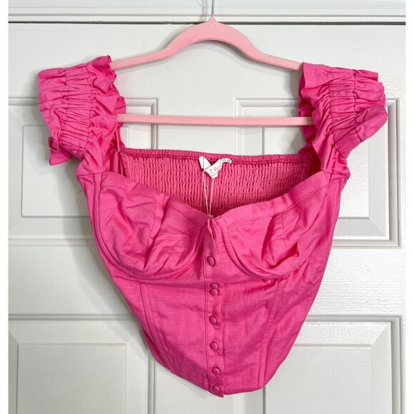 ASTR Off Shoulder Ruffle Corset Top - Picture 2 of 5